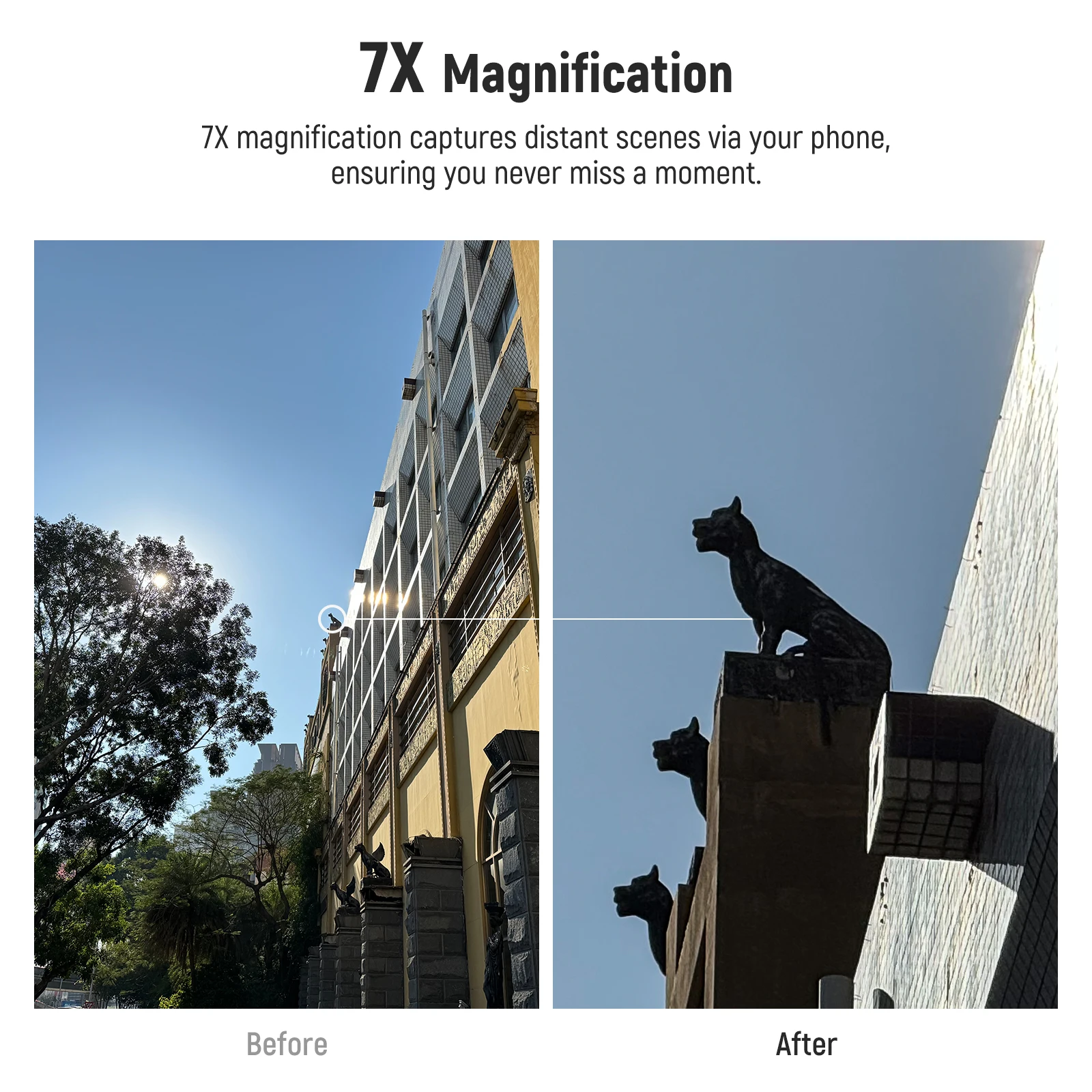 Telephoto Lens Attachment with 7X Magnification and 17mm Thread for Smartphone Users - Image 3