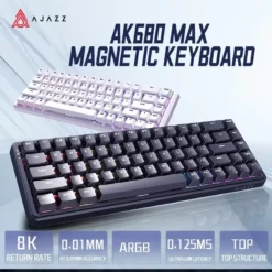 Mechanical Keyboard with Hall Effect Switches, 60%, RGB Lighting, for Gamers