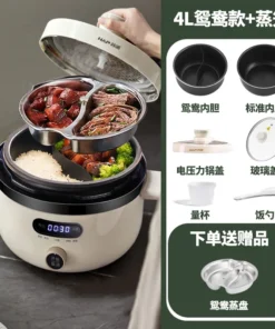 5L Ceramic Electric Pressure Cooker - Multi-Functional Rice Cooker & Steamer