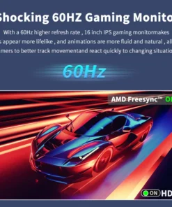 Alternative view of HGFRTEE 16-Inch Portable IPS Monitor - 16:10 Aspect Ratio, 100% RGB, 300 cd/m² - Compatible with Mac, Laptop, PC, Xbox, PS5, Switch