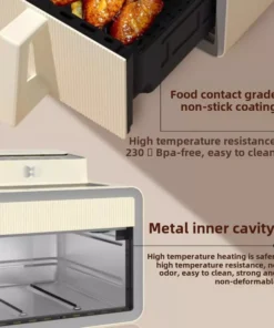 Alternative view of Large Capacity 220V Air Fryer with Automatic Flip and Metal Inner Cavity for Home Use