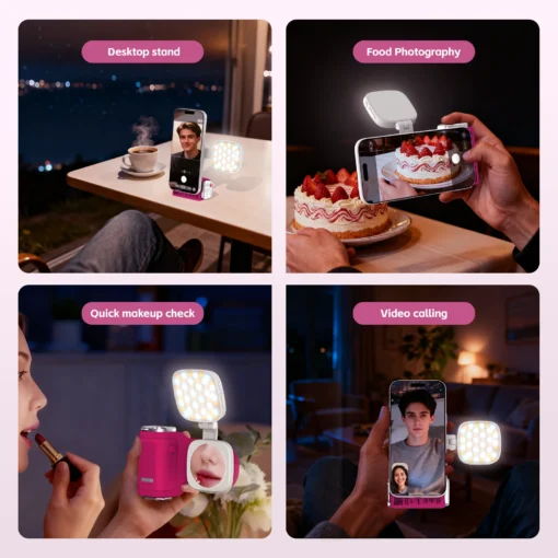 iPhone Shooting Grip with Detachable Bluetooth Remote and Optional Fill Light for Cameras - Image 5