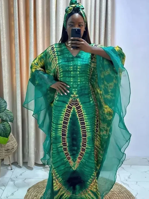 Dashiki Ankara Maxi Gown with Traditional Design for Women - Image 5