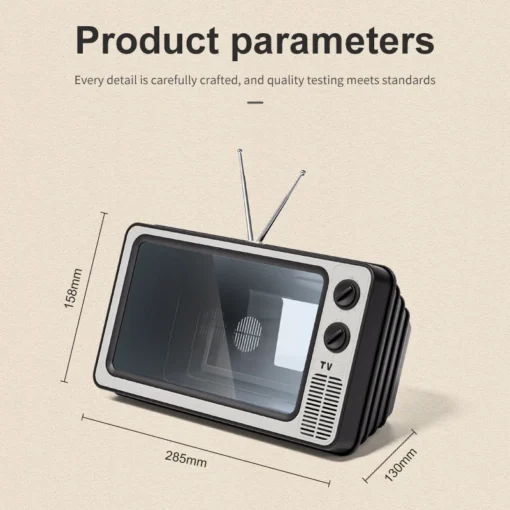 Phone Screen Magnifier with HD Video Amplifier and Retro TV Box Design for iPhone - Image 6