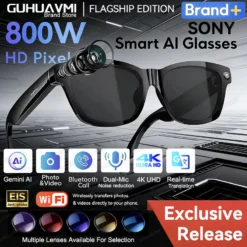 AI Shooting Glasses with 4K HD Camera and Bluetooth Call Capability for Enhanced Communication