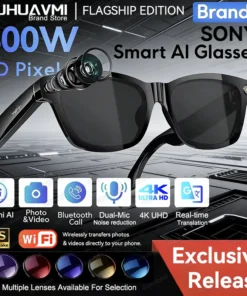 World Premiere 2026 New AI Shooting Glasses 4K HD 800W Pixels Camera Bluetooth Call Voice Assistant AI Translation Smart Glasses