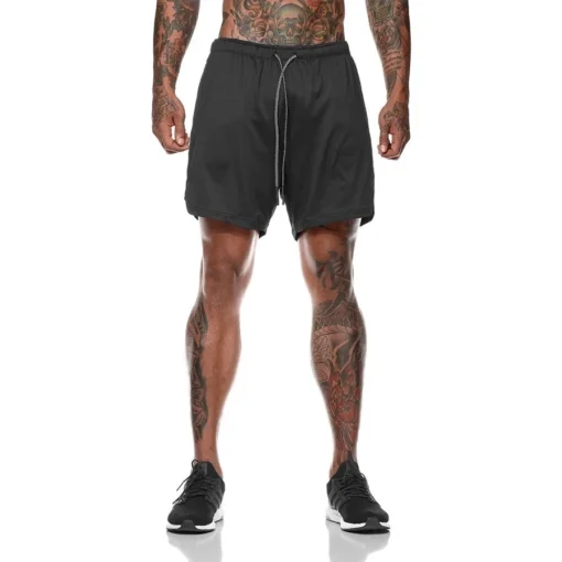 Men's 2-in-1 Running Shorts with Inner Liner for Enhanced Comfort and Support - Image 4