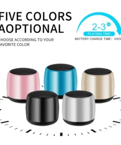 Alternative view of Mini Bluetooth Portable Speaker - Wireless Metal Subwoofer with Dual Pairing