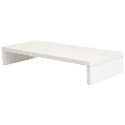 1pc Monitor Stand Riser White Computer Shelf Storage Rack Display Holder Screen Elevated Solid Wood Smooth Capacity