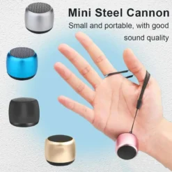 Mini Bluetooth Portable Speaker with Metal Subwoofer and Dual Pairing for Music Enthusiasts