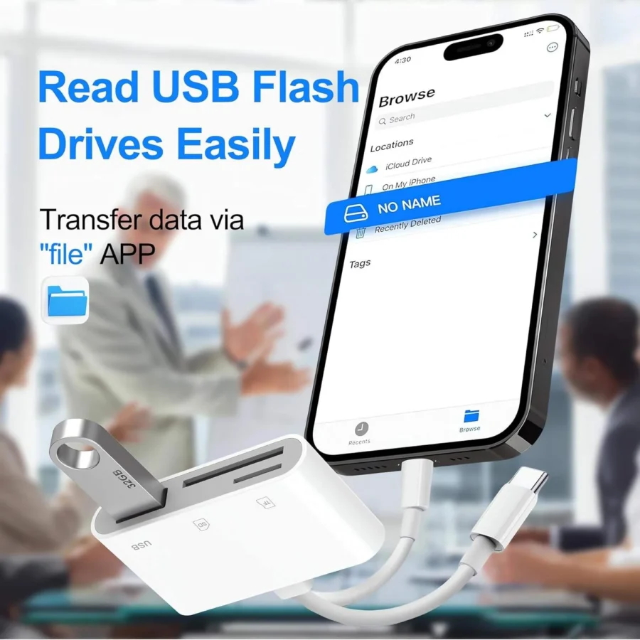 5-in-1 USB 3.0 Lightning Type C SD TF Card Reader Adapter for iPhone iPad MacBook Samsung Android Cameras Other Devices - Image 4