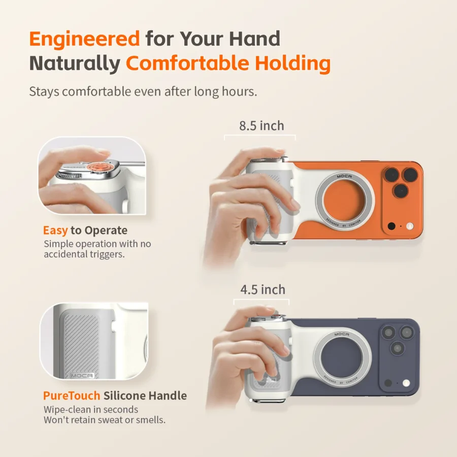 COMITOK Magnetic Phone Camera Hand Grip Smart Holder with Remote Control for Iphone & Android Shooting Aid Accessory - Image 4