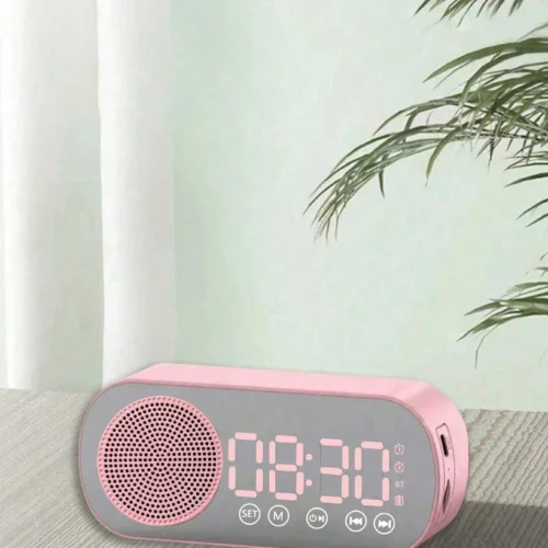 Bluetooth Speaker with Alarm Clock and Subwoofer - Mini Multi-functional Device