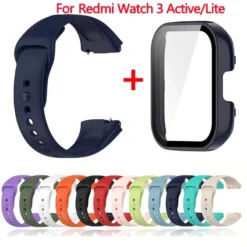 Silicone Strap and Case for Xiaomi Redmi Watch 3 Active with Sport Bracelet for Redmi watch 3 Active/Lite