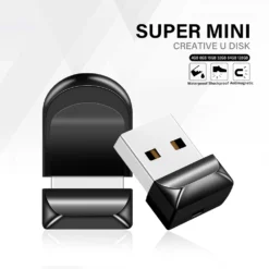Mini USB Flash Drive - High Speed 128GB Storage - Oval Design, Keychain Compatible