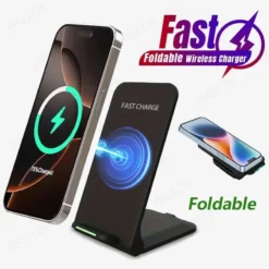 30W Wireless Charging Stand with Fast Induction Dock for iPhone and Samsung Phones