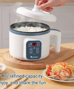 Alternative view of Mini Electric Rice Cooker 1.7L - Non-Stick, Double Layer, Multi-Cooker for Home