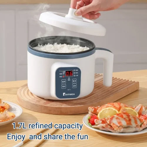 Alternative view of Mini Electric Rice Cooker 1.7L - Non-Stick, Double Layer, Multi-Cooker for Home