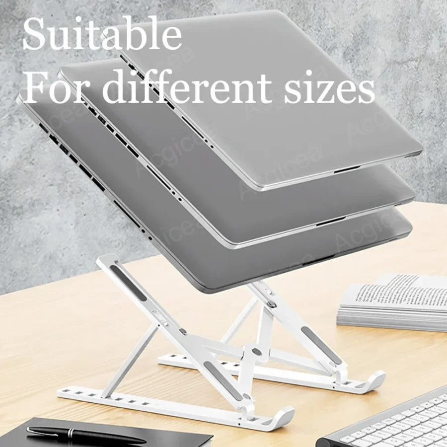 Portable Foldable Laptop Stand - 7 Adjustable Levels, Universal Bracket for MacBook and Tablets - Image 4