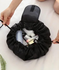 Women Drawstring Cosmetic Bag Travel Storage Makeup Bag Organizer Female Make Up Pouch Portable Waterproof Toiletry Beauty Case