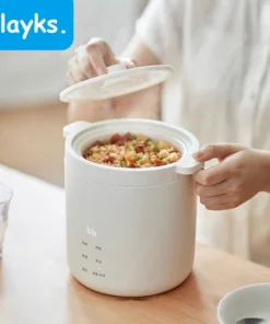 Olayks 1.2L Mini Electric Rice Cooker with Ceramic Glaze Liner - Fast Cooking Kitchen Appliance 220V