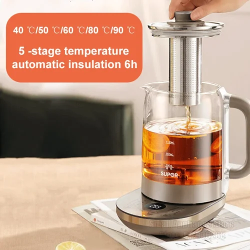 Alternative view of SUPOR 1.5L Mixing Electric Kettle Multi-functional Insulation Health Kettle 5-stage Temperature Household Kitchen Appliances