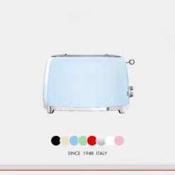 Alternative view of Stainless Steel 2-Slice Toaster with Retro Italian Design for Kitchen Enthusiasts