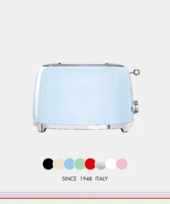 Alternative view of 2-Slice Toaster Stainless Steel Italian Retro Design Kitchen Appliance Bread Toast Maker
