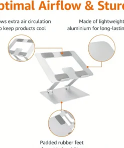 Alternative view of Ergonomic Adjustable Laptop Stand for Desks - Fits Up to 17.3 Inch Laptops