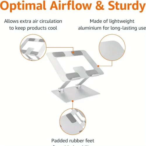 Alternative view of Ergonomic Adjustable Laptop Stand for Desks - Fits Up to 17.3 Inch Laptops