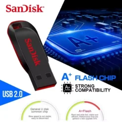 Alternative view of SanDisk USB Flash Drive - Compact USB 2.0 Memory Stick for Desktop and Laptop, 16GB to 128GB