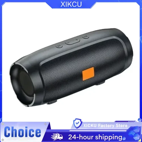 XIKCU Portable Bluetooth Dual Speaker - Stereo Sound, FM Radio, USB Playback