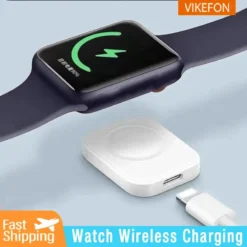 VIKEFON Magnetic Wireless Fast Charger with Type C for Apple Watch Series 9 8 7 6 SE and iPhone