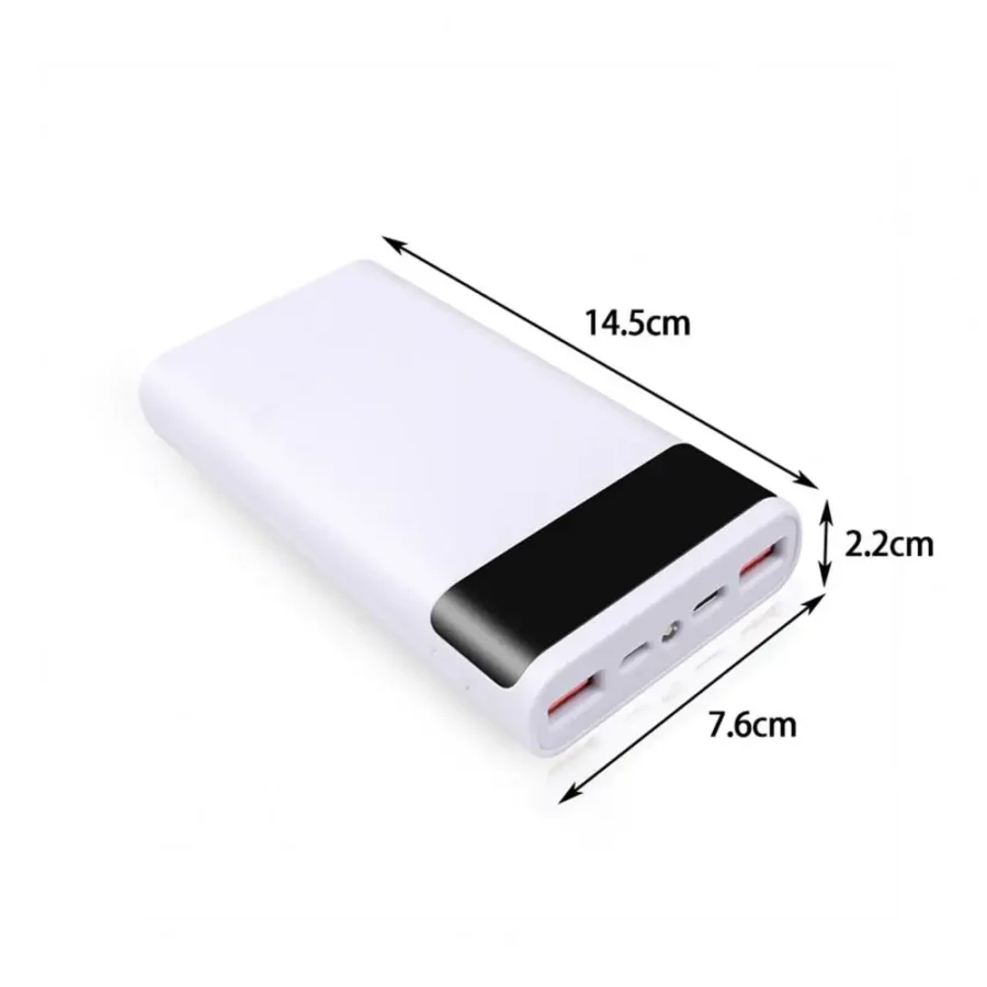 Practical 20000mAh Battery Charger Case with LED Lamp and 5V 2A Output - Image 6