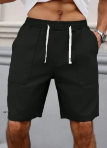 Solid Sports Shorts for Men with Comfortable Fit for Running, Basketball, Soccer, and Tennis - L, Image Color-173