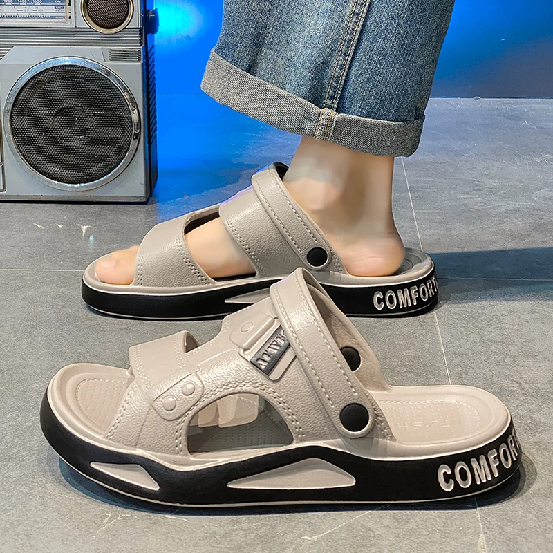 Men's Thick-Soled EVA Flip-Flops - Non-Slip Open-Toe Beach Sandals - Image 6