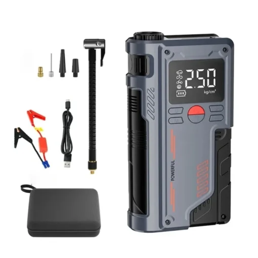 Car Emergency Jump Starter with 1000A Peak Current and Digital Tire Inflator for Vehicles - Image 5