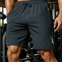 Men's Quick Dry Gym Shorts with Drawstring for Lightweight Athletic Workouts