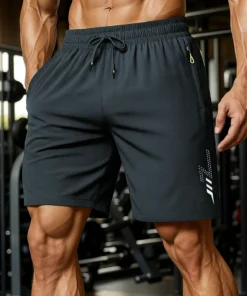 Gym Shorts Men Summer Quick Dry Training Shorts Fitness Drawstring Lightweight Athletic Sweatpants Workout Bottoms Running Wear