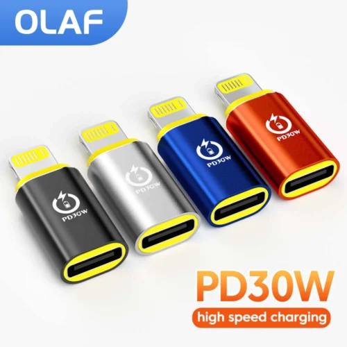 Olaf USB C To Lightning Adapter For IOS Male to Type C Female Converter For iPhone 14 13 11 macbook PD30w Fast Charging Adaptor