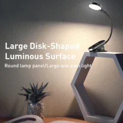 Alternative view of LED Clip Table Lamp with Stepless Dimming and USB Rechargeable Feature for Reading and Work