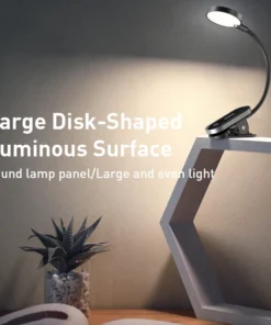 Alternative view of Baseus LED Clip Table Lamp Stepless Dimmable Wireless Desk Lamp Touch USB Rechargeable Reading Light LED Night Light Laptop Lamp