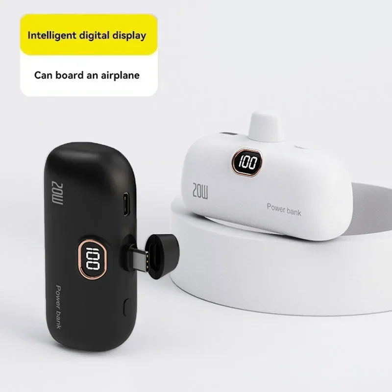 Mini Power Bank 10000mAh with Built-in Cable – Fast Charger for iPhone and Type-C - Image 5