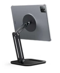 Artpowers Metal Magnetic Tablet Holder for Desk - Compatible with iPad Pro, Xiaomi, Samsung, and Huawei Tablets