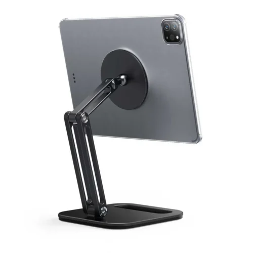 Artpowers Metal Magnetic Tablet Holder for Desk - Compatible with iPad Pro, Xiaomi, Samsung, and Huawei Tablets