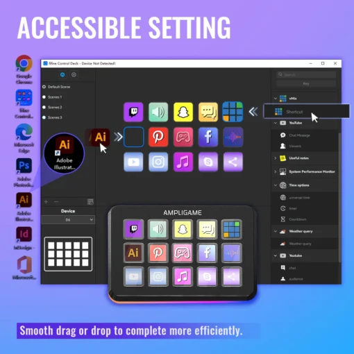 FIFINE D6 Mini Keyboard with 15 Customizable Macro Buttons for OBS, Twitch, YouTube, and VK Users - Image 5