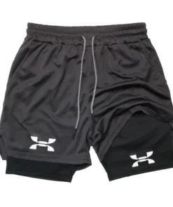 Alternative view of New Running Shorts Men Gym Sports Shorts 2 In 1 Quick Drying Workout Boxing Training Bottoms Fitness Jogging Short Pants Summer