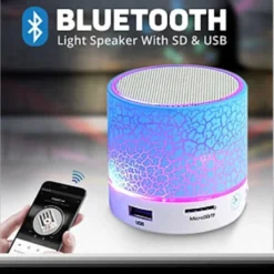 Alternative view of Mini Bluetooth Speaker with LED Light - Portable Wireless Subwoofer for PC and Mobile Users