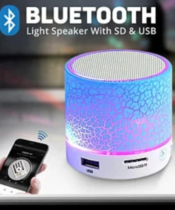 Alternative view of Mini Bluetooth Speaker with LED Light - Portable Wireless Subwoofer for PC and Mobile Phones