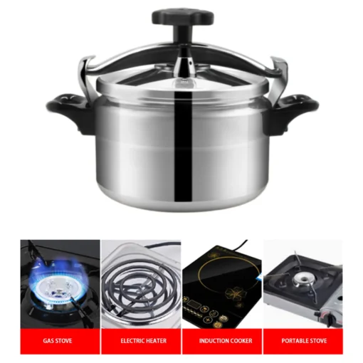 Large Capacity Pressure Cooker with High-Temperature Resistant Aluminum Alloy for Safe and Durable Cooking - Image 5